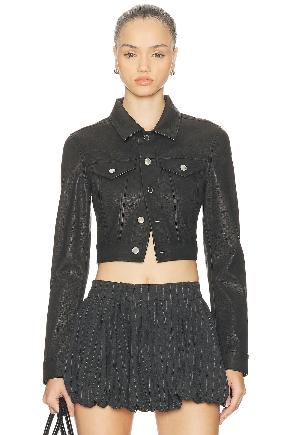 

Укороченная куртка дальнобойщика Alexander Wang, Black