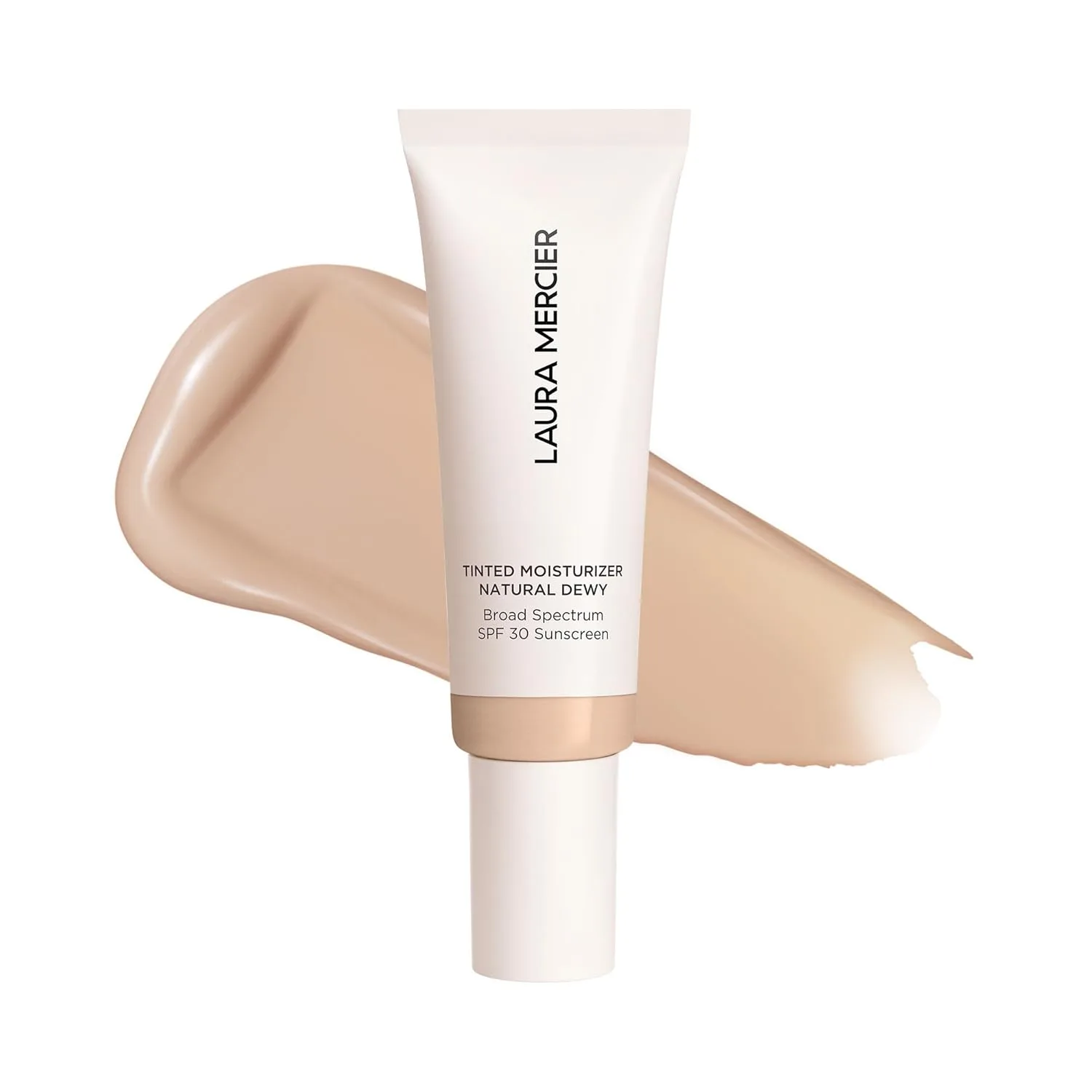 Laura Mercier Tinted Moisturizer Natural Dewy с SPF 30: 24-часовая гидратация, стойкий тональный крем с легким наращиваемым покрытием, сияющий финиш для улучшения тона и текстуры кожи 42.52 г (полный размер), 1C Cameo- Fair with cool undertones