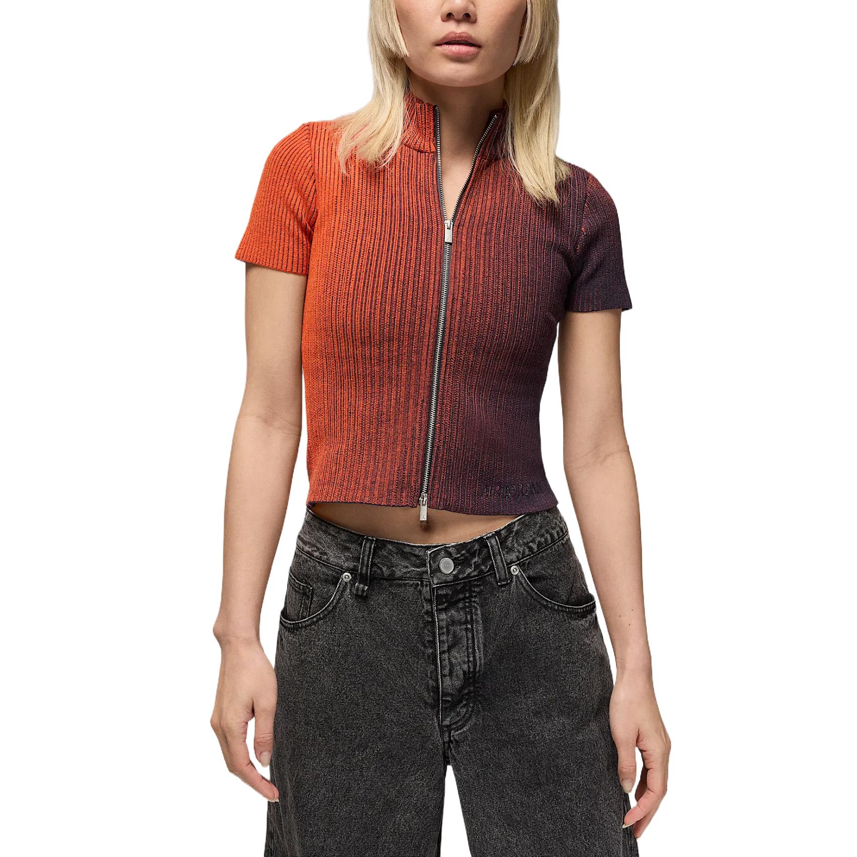 

Кроп-топ Air для женщин Jordan, черный/фиолетовый