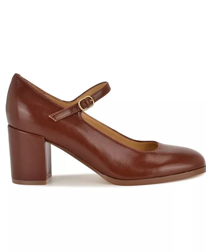 Женские туфли Mary Jane на устойчивом каблуке Nine West, коричневый — фото 2