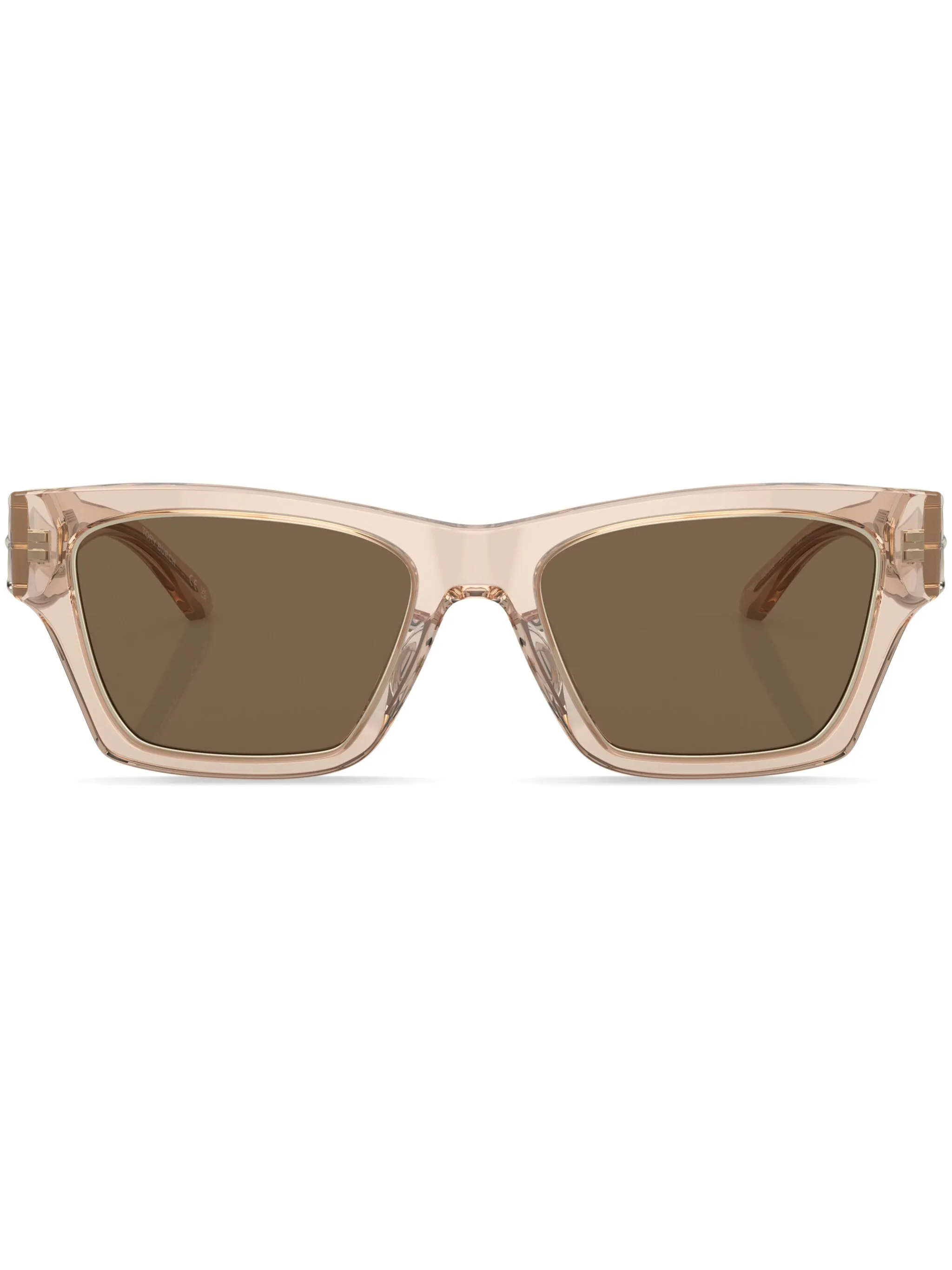 

Солнцезащитные очки Trace в прозрачной оправе Tory Burch, коричневый