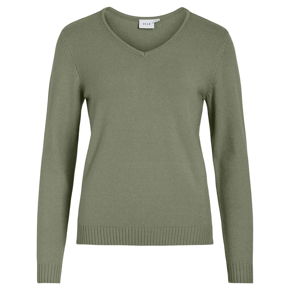 

Свитер Vila Ril V Neck, зеленый