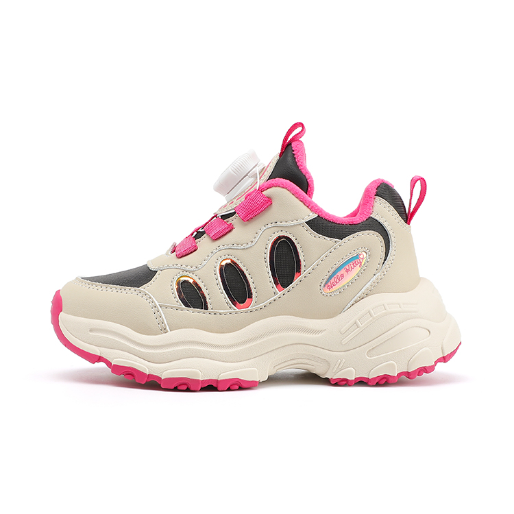 

Кроссовки Sanrio x Anti Kick с низким верхом, водонепроницаемые, термальные, детские Hello Kitty, бежевый/розовый/красный/черный