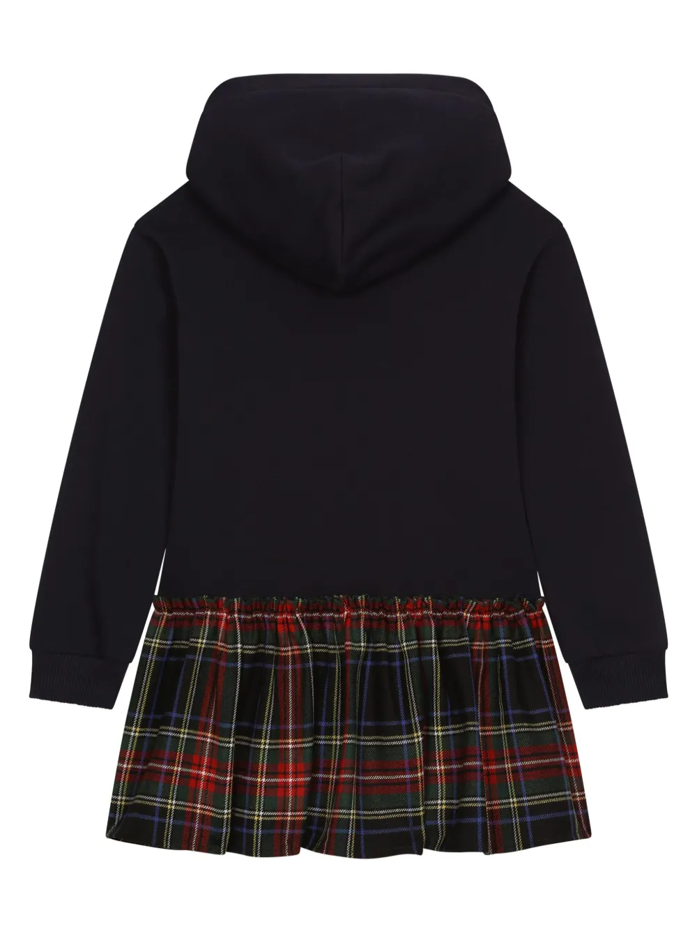 Платье из джерси в клетку тартан Dolce & Gabbana Kids, черный — фото 2