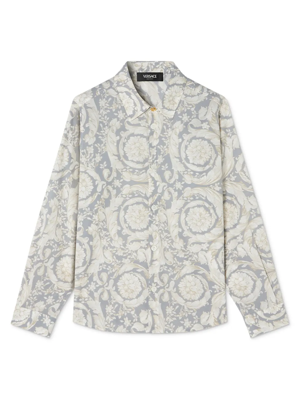 

Рубашка с принтом Barocco Versace Kids, серый