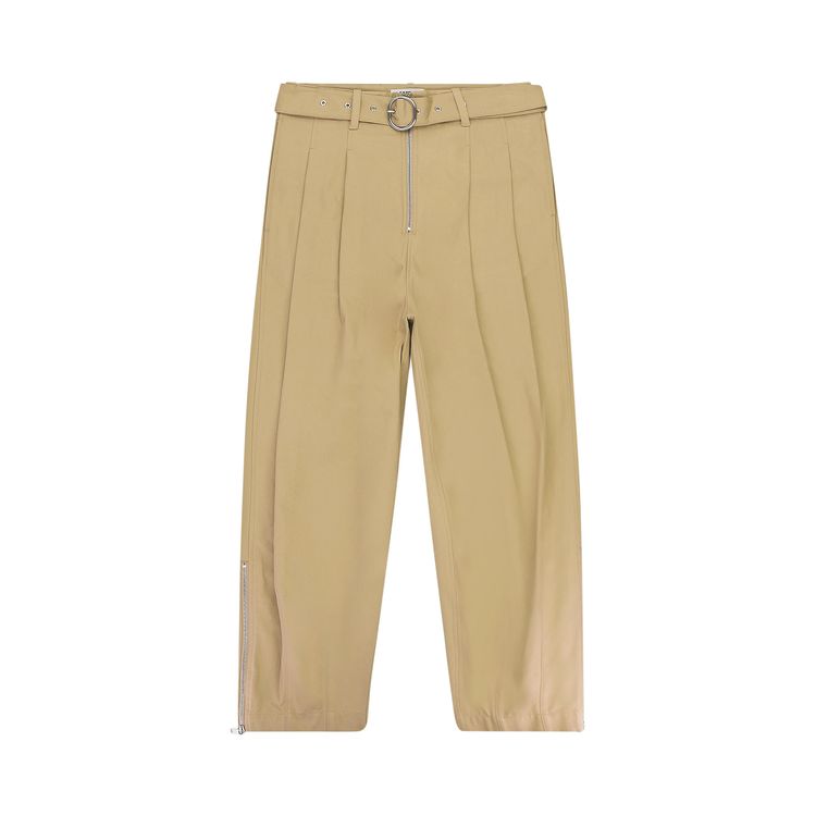 

Брюки Jil Sander Belted Pleated Trousers 'Beige', загар
