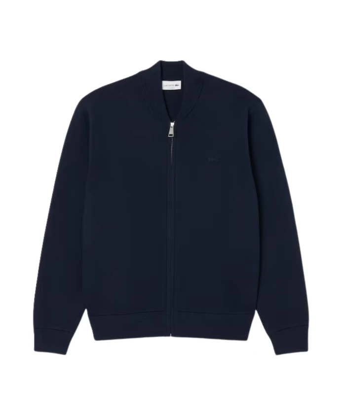 

Куртка-Бомбер из хлопкового и шерстяного трикотажа. Lacoste, синий