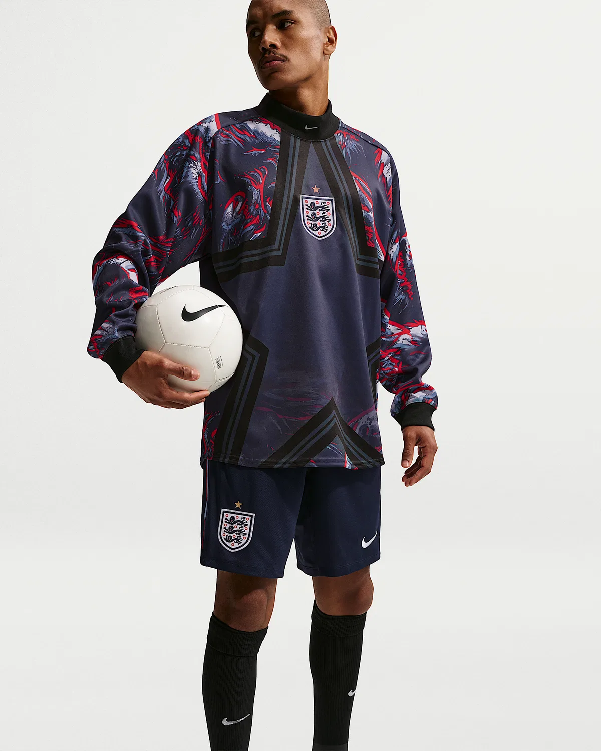 Мужские шорты Nike Dri-FIT Soccer Knit England Strike, Obsidian/Work Blue/White — фото 4