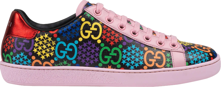 Кроссовки Gucci Wmns Ace GG Supreme Low Psychedelic - Pink, розовый - фото