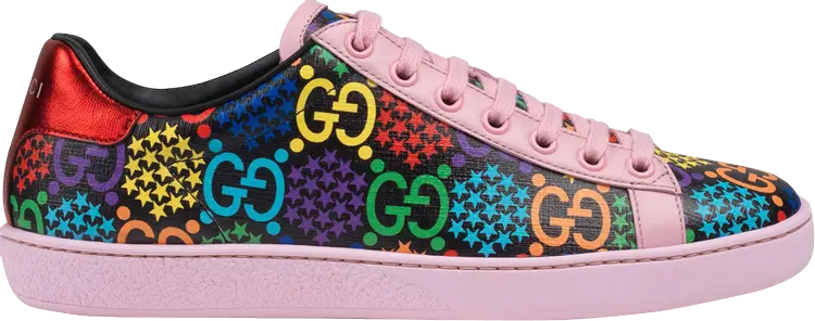 Кроссовки Gucci Wmns Ace GG Supreme Low Psychedelic - Pink, розовый