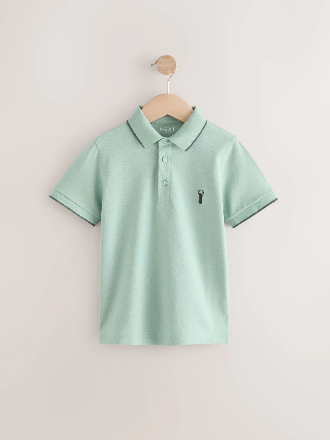 Поло, хлопковое, Stag Mineral Green Next, зеленый
