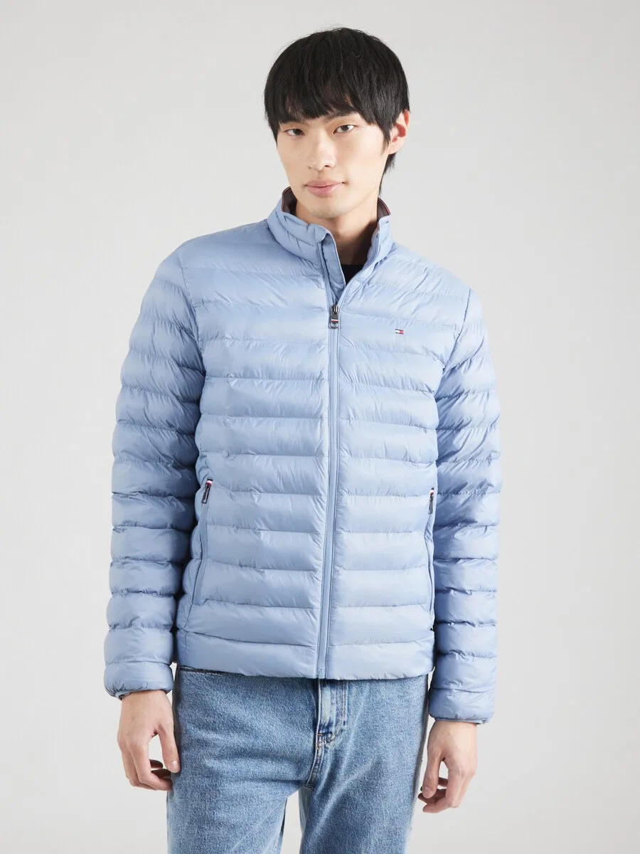 Куртка TOMMY HILFIGER Between-Season Jacket 'Packable Flag Embroidery Padded' небесно-голубого цвета — фото 3