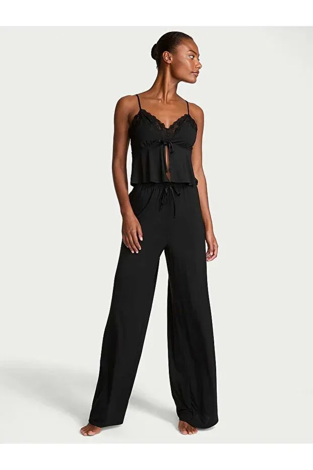 Женский комплект пижамы кружевной из модала Victoria'S Secret, Black