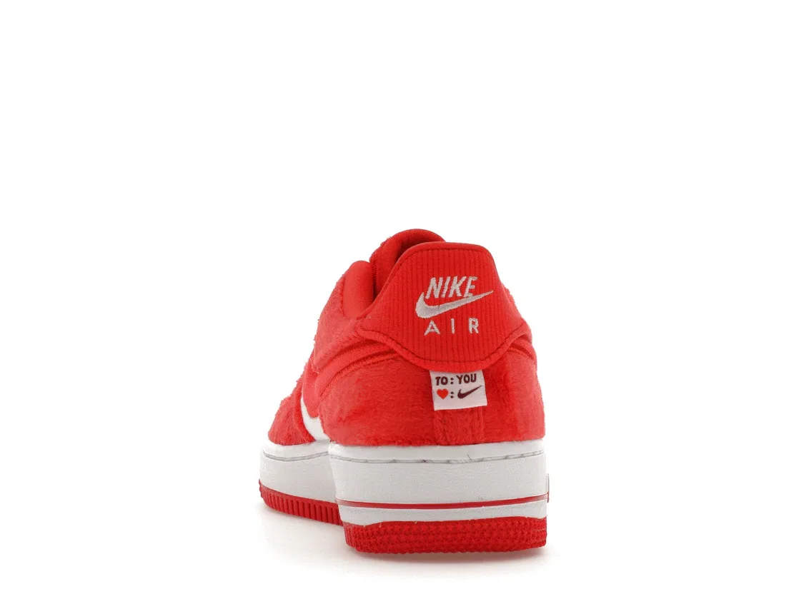Детские кроссовки Lifestyle с флисом Nike Air Force 1 Low, Fire Red/Light Crimson-White-Pink Foam-Team Red — фото 4