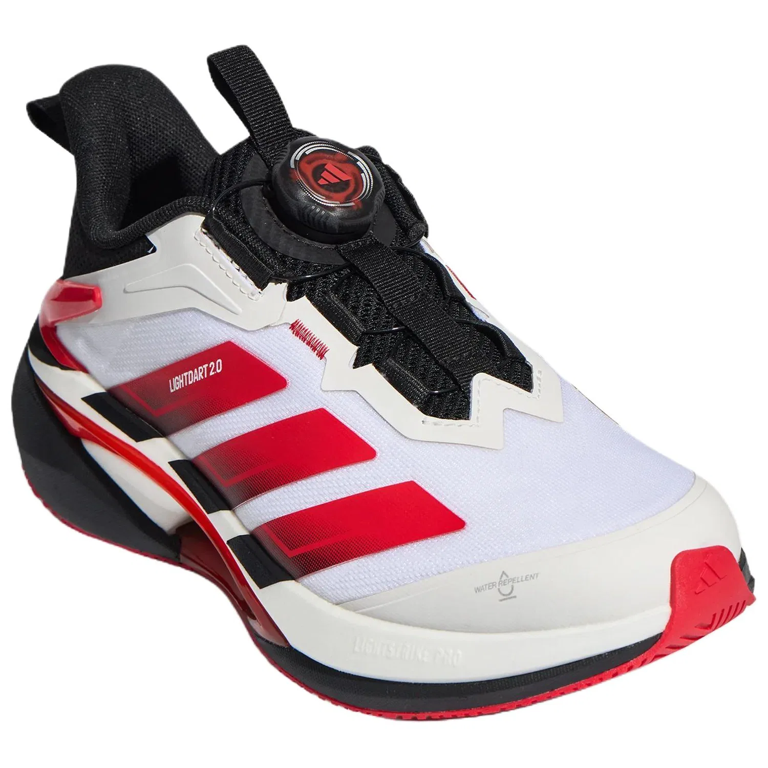 Детские кроссовки для бега с легкой амортизацией Adidas Lightdart 2.0, Black White Red — фото 4
