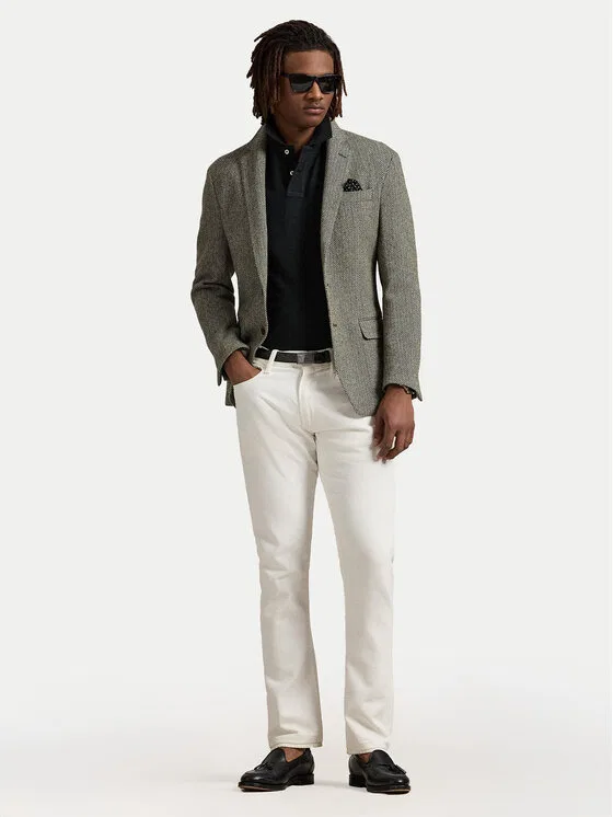 Поло custom slim fit Core Replen Polo Ralph Lauren, черный — фото 2