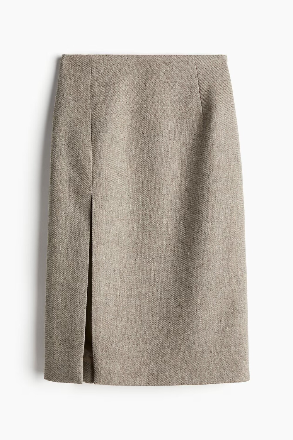 

Юбка H&M A/W 2024 Slit-Front, бежевый
