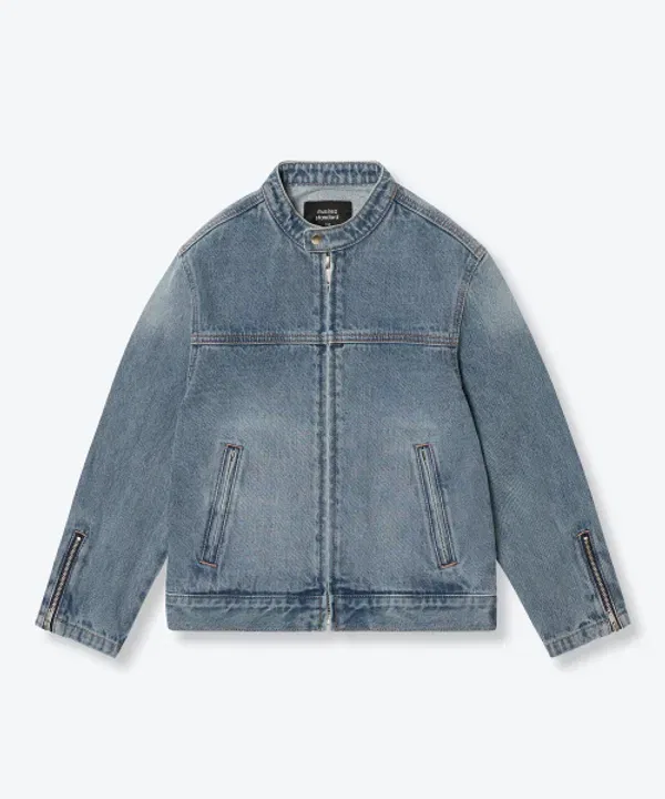Джинсовая куртка-рейсер, Musinsa Standard Kids, Light Indigo — фото 3