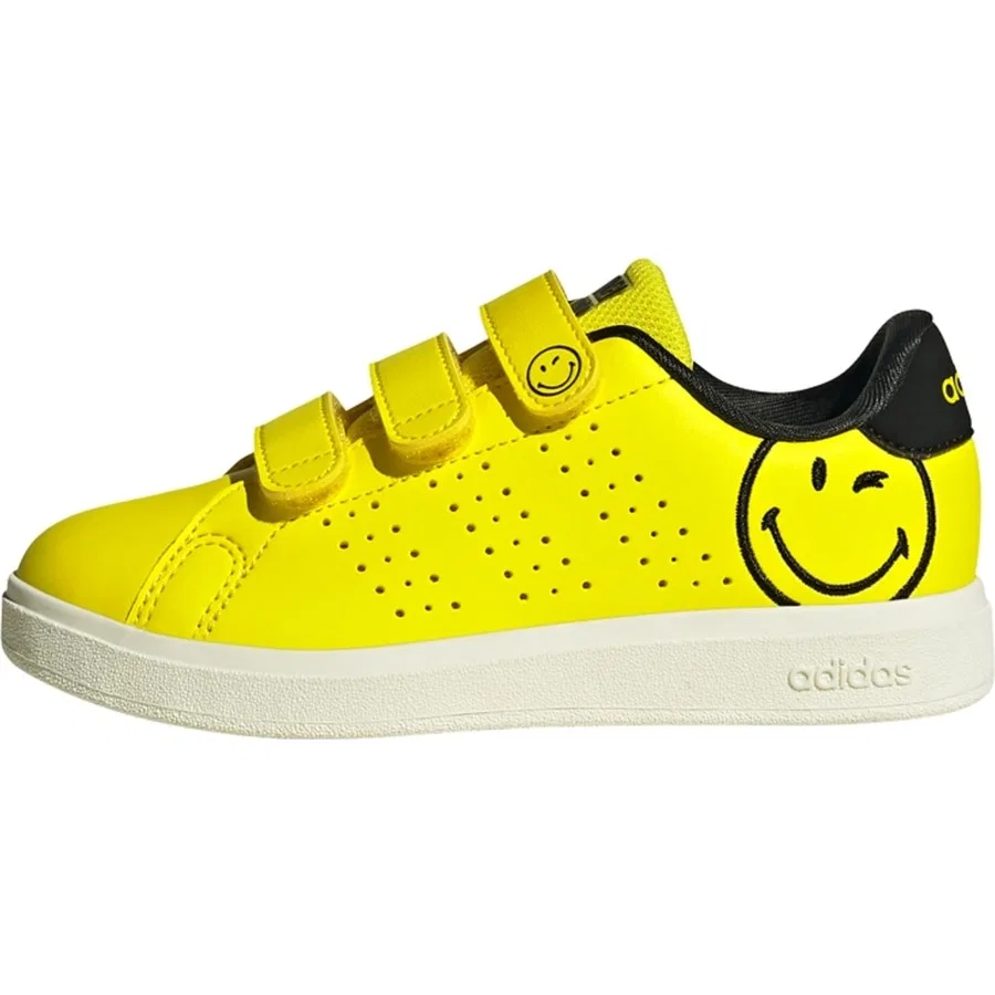 Детские спортивные кроссовки с принтом Smiley Advantage 2.0 adidas, Желтый — фото 2