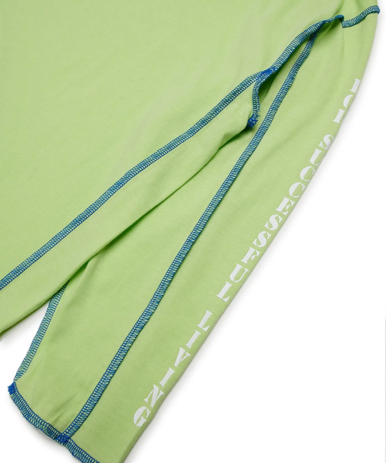 Детская футболка с длинным рукавомс принтом DIESEL KIDS, Light Green — фото 3