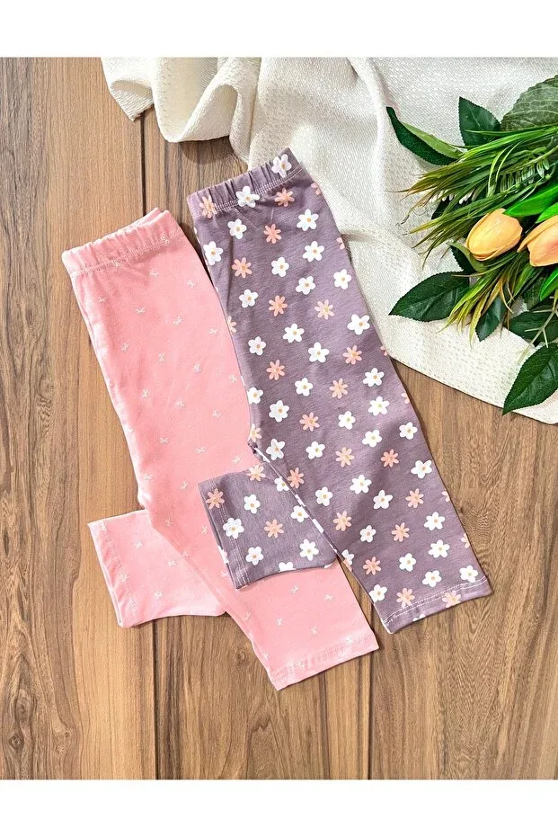 Детские леггинсы для девочек с принтом Basics Babyelisco, Multicolor