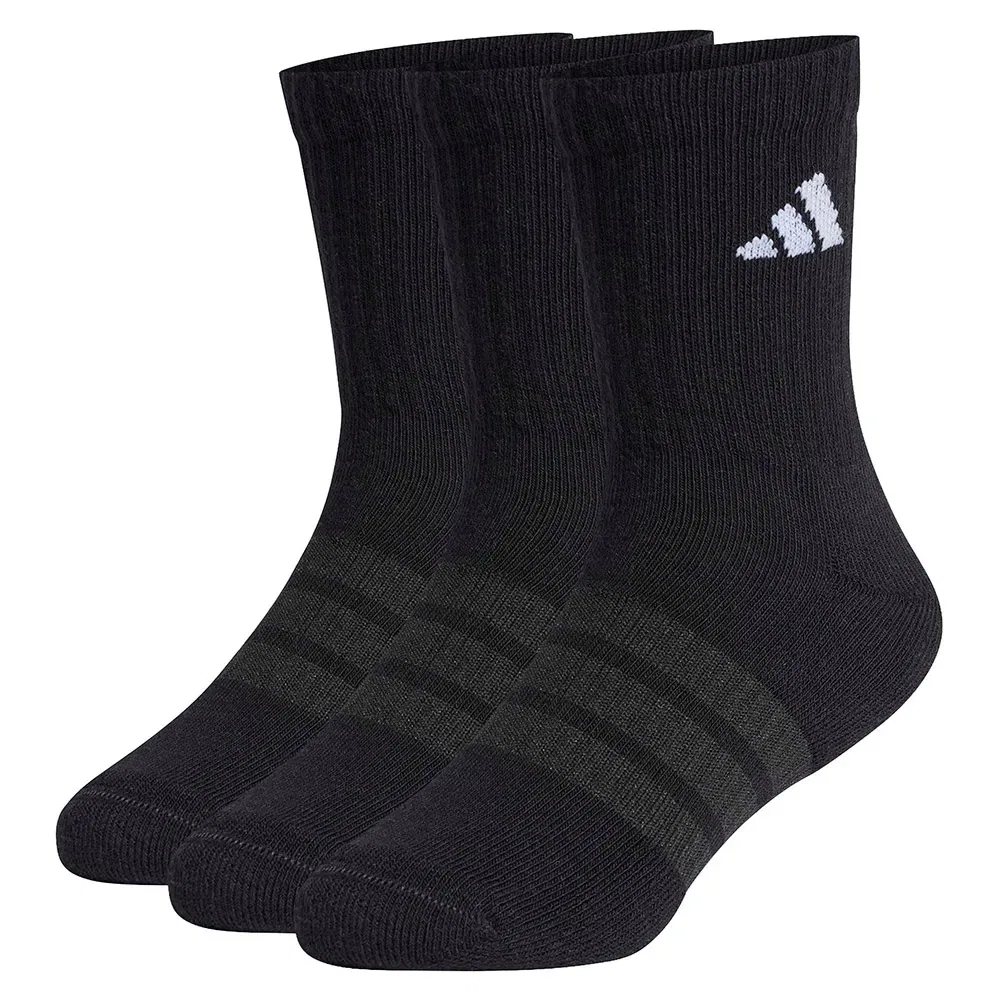 Детские носки с усиленной пяткой и мыском Cushioned Sportswear Adidas, Black