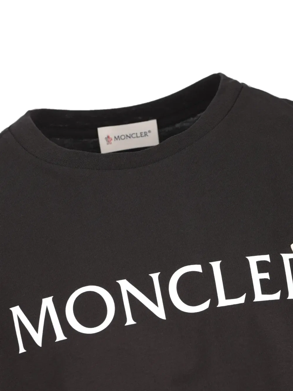 Футболка с логотипом и нашивкой Moncler Enfant, черный — фото 3