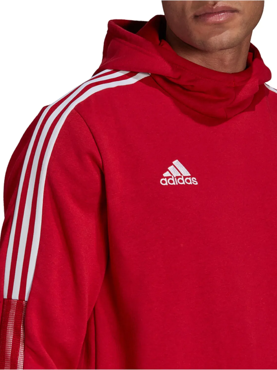 Толстовка Adidas Performance Tiro 21 красного цвета — фото 4