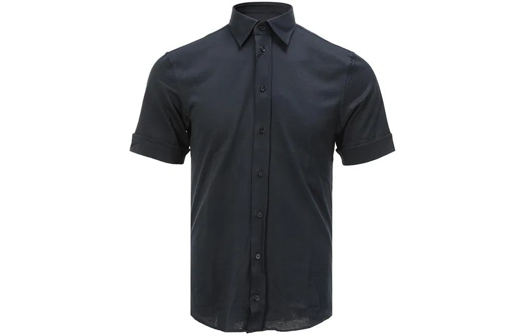 Мужская рубашка с острым воротником Emporio Armani, Dark Blue