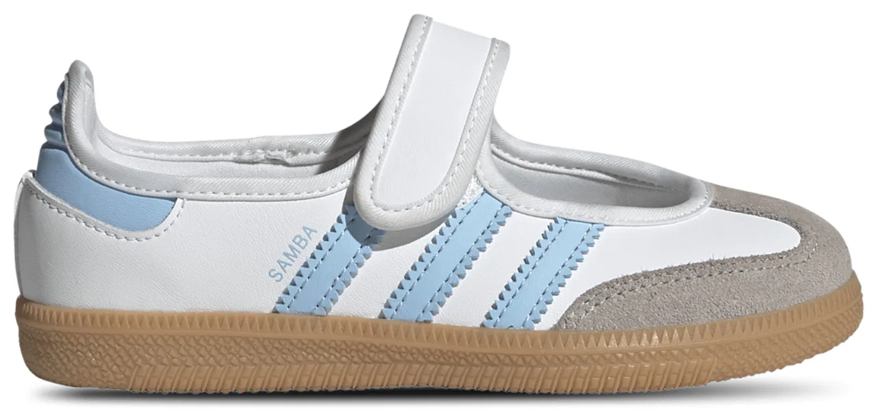 Детские кроссовки для девочек Samba Jane adidas, Ftwr White/Clear Sky