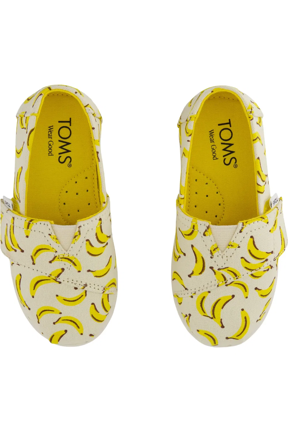 Детские кеды slip-on на липучке Alpargata TOMS, желтый — фото 4