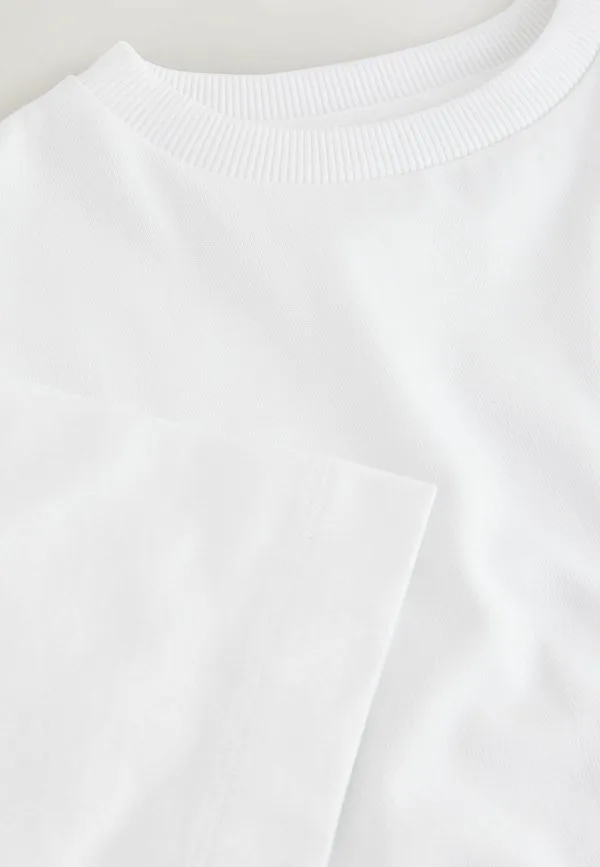 Свободная, плотная, базовая футболка свободного кроя Next, White — фото 2