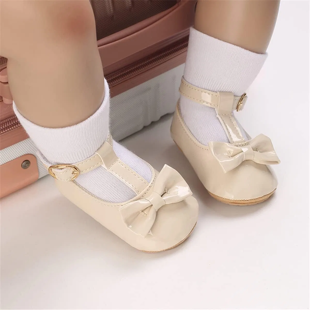Детские туфли Мэри Джейн для девочек LAFEGEN, Beige — фото 2
