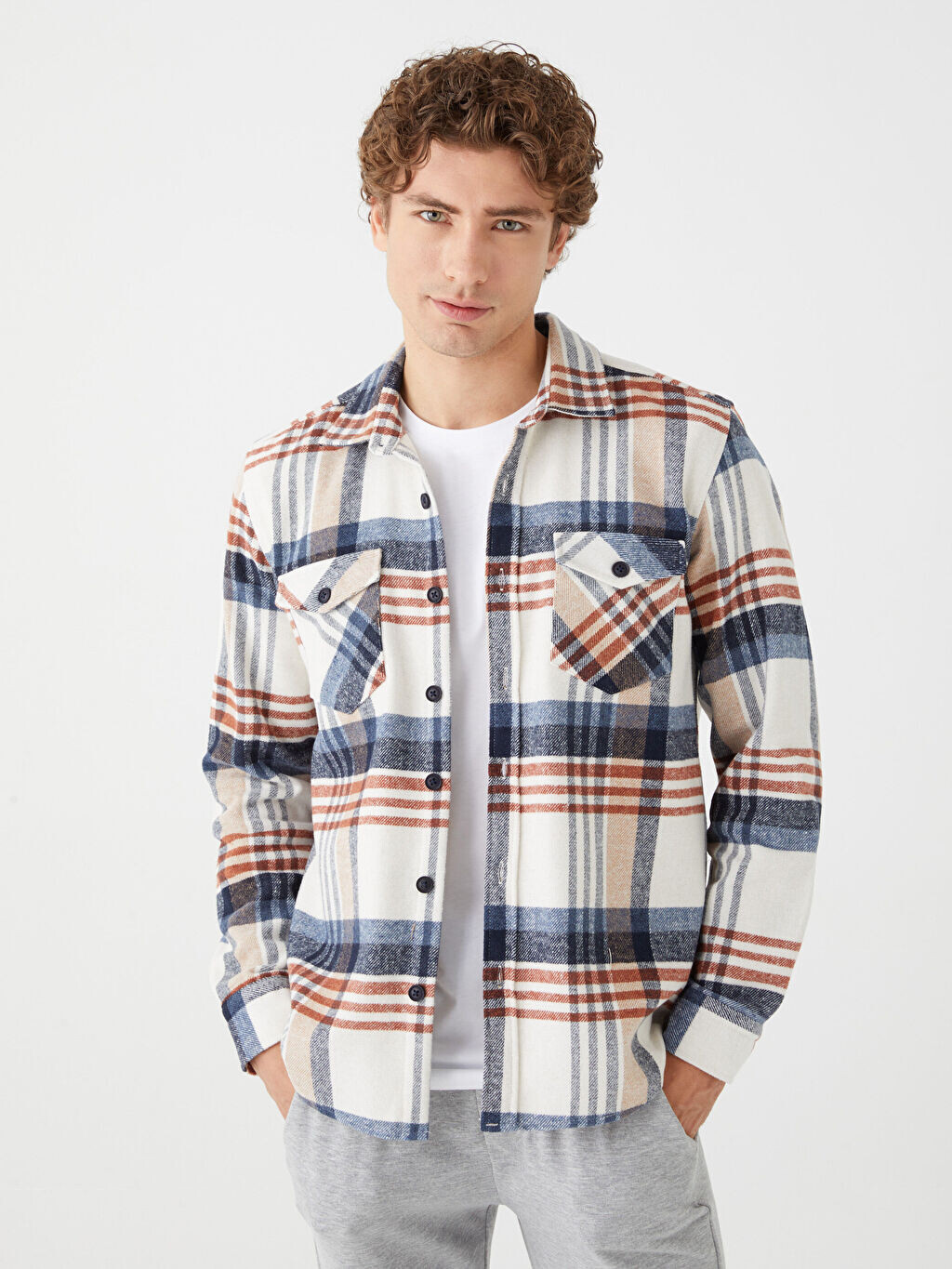 

Обычная посадка с длинным рукавом в клетку мужская рубашка дровосека Xside