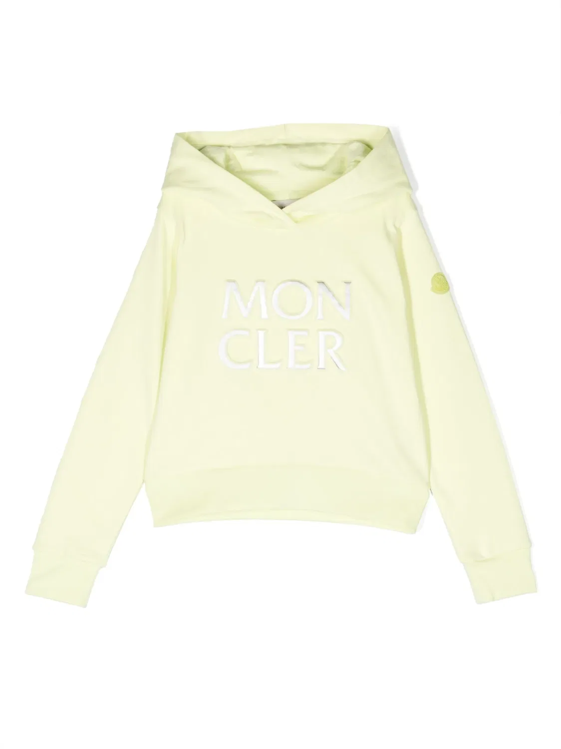 Худи с Вышитым Логотипом из Хлопка Moncler, зеленый
