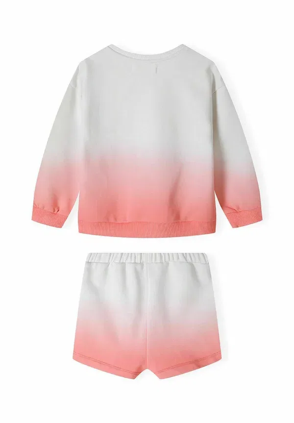 Комплект из свитшота и брюк с градиентом Ombre set Minoti Coral White Off, белый — фото 3