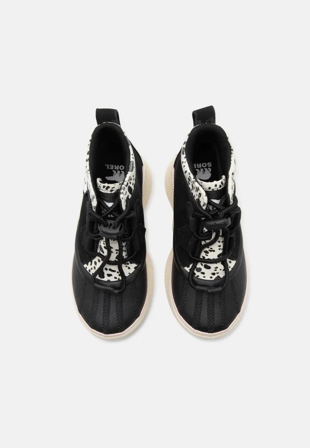 Детские классические унисекс ботинки на шнуровке Little kids out n about iv classic wp Sorel, Black/Pink Salt — фото 4