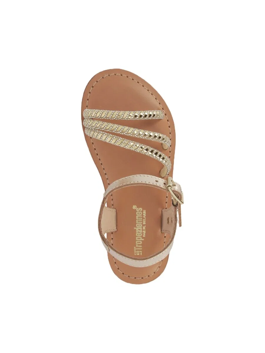 Сандалии Les Tropeziennes 'Ledersandalen fur Kinder von Belarbi Bibigirl' золотого цвета — фото 4