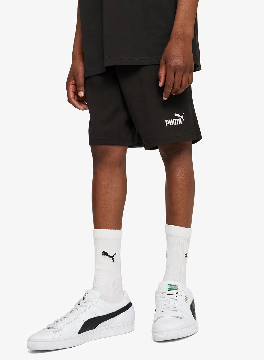 Шорты с логотипом Youth Essential No. 1 Puma, черный
