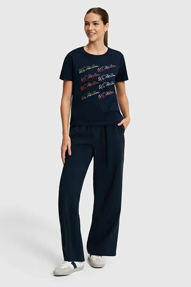 Женская футболка с коротким рукавом U.S. Polo Assn., Navy Blue — фото 4