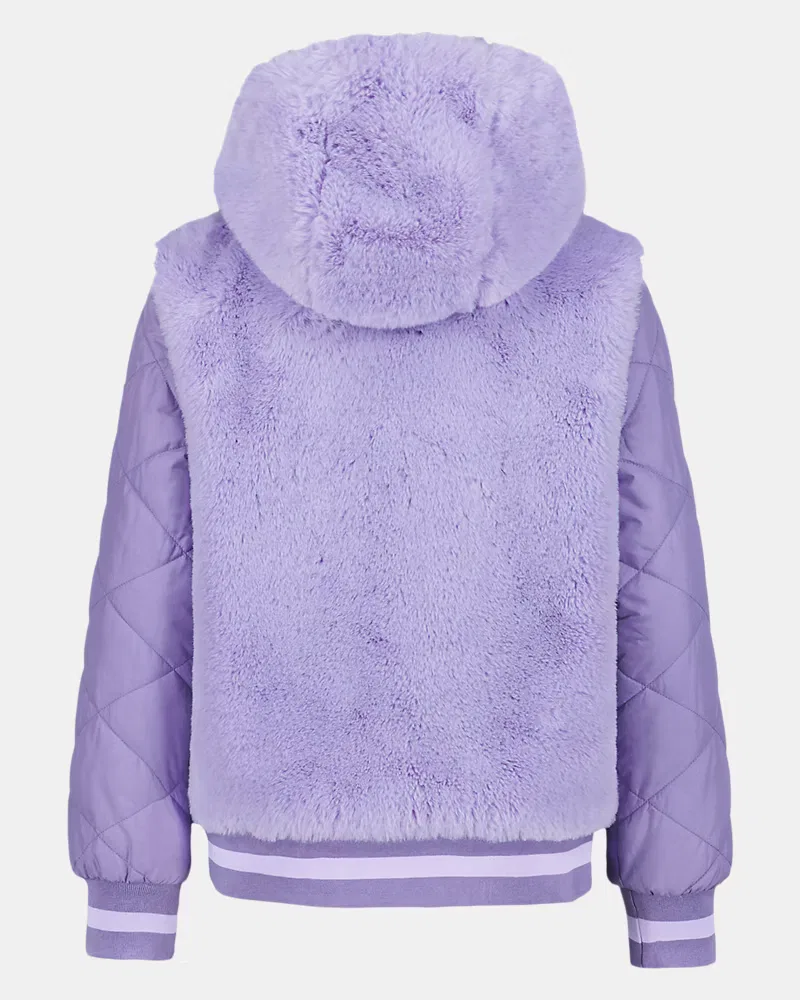Детская куртка-бомбер утепленная с флисом под мех UA Cozy UnderArmour, Transparent — фото 2