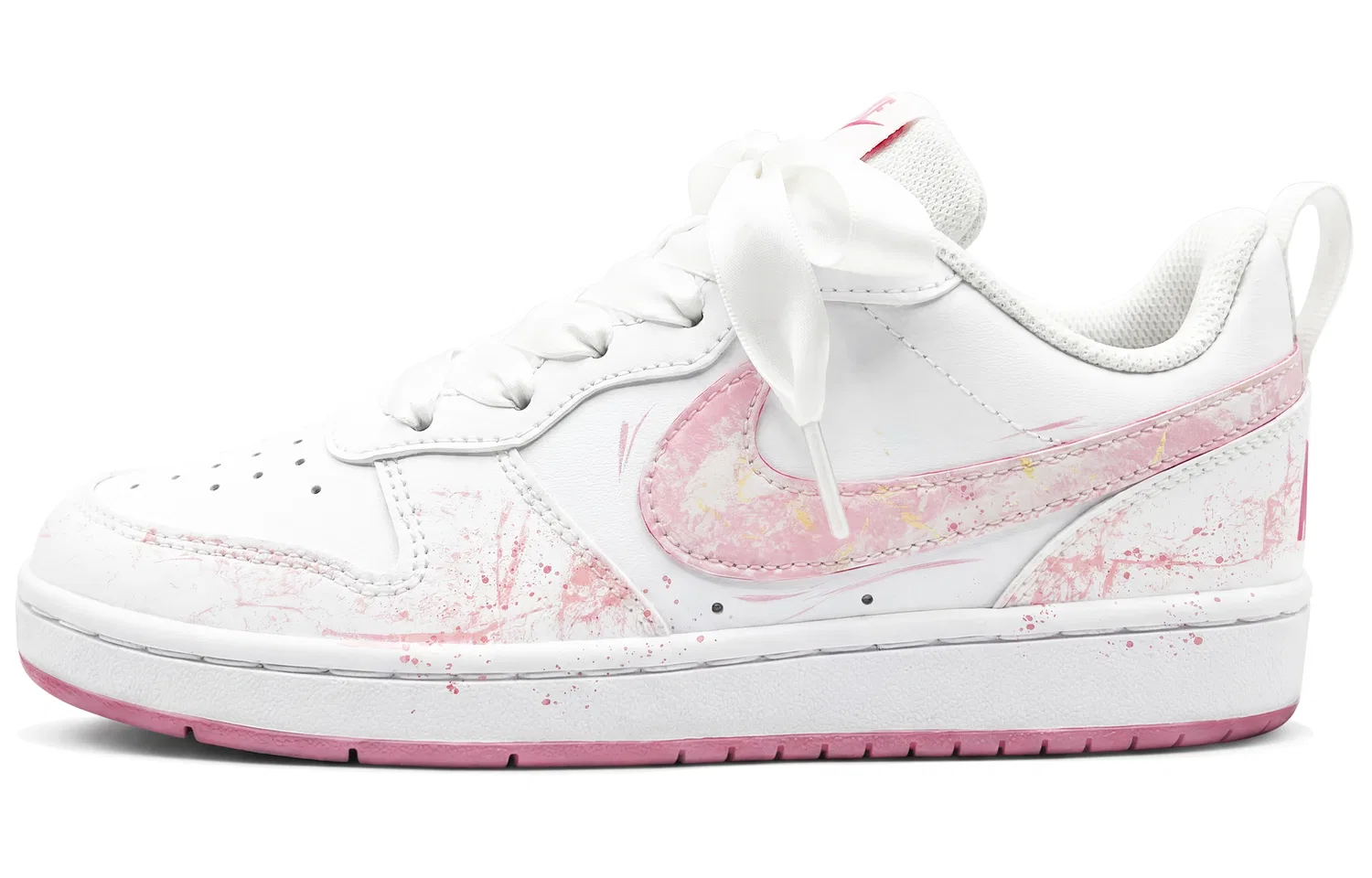 Детские кроссовки для скейтбординга с принтом Court Borough Nike, Fairy Pink-Black Pink — фото 3