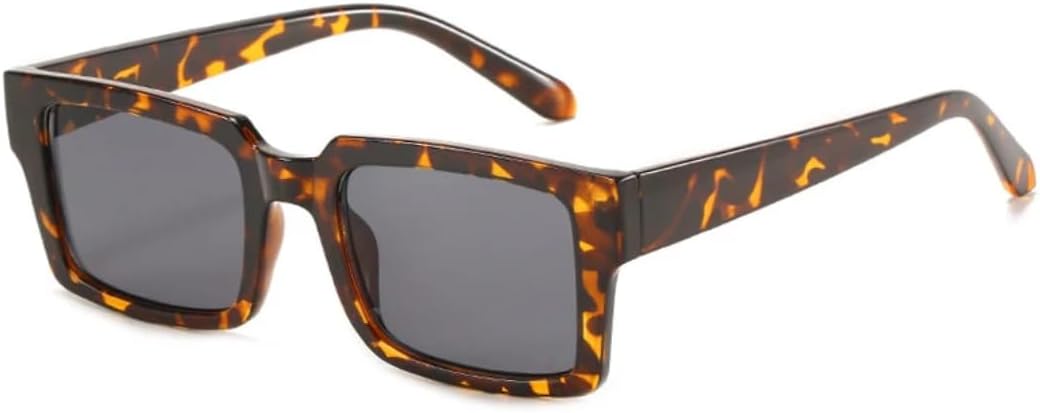 

Солнцезащитные очки для мужчин и женщин - защита UV400 - маленькая оправа, леопардовый черный цвет линз, цветные, для занятий спортом на открытом воздухе и вождения DSVIGF, Leopard-black