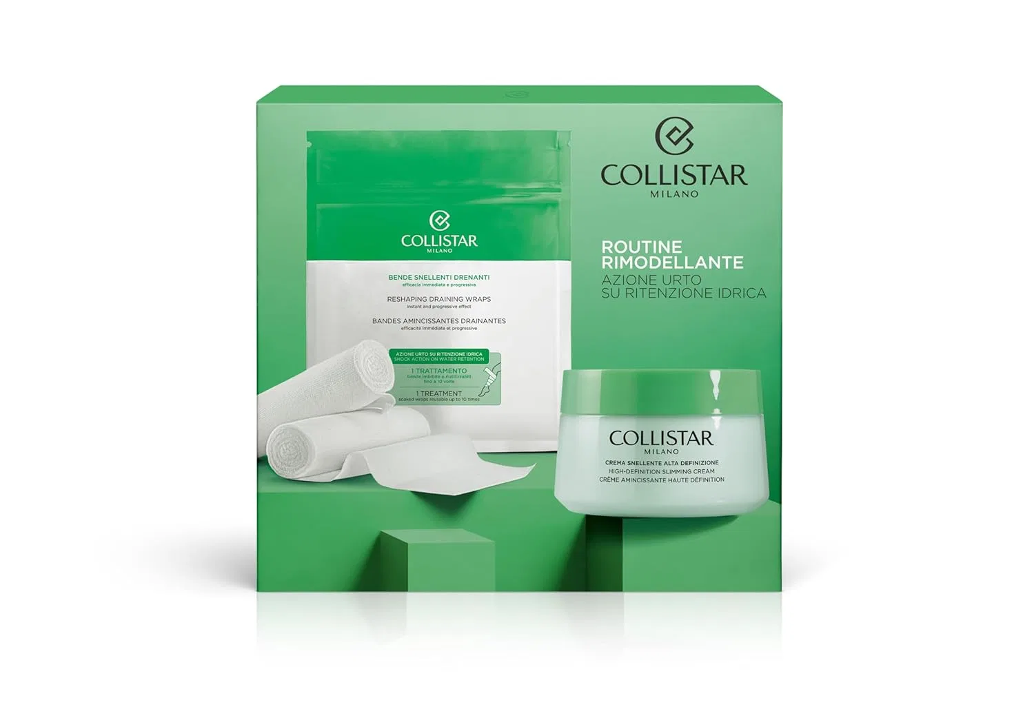Collistar Коллистар Body Shaping Routine шок-абсорбирующие обертывания для удержания влаги + крем для похудения High Definition 400 мл