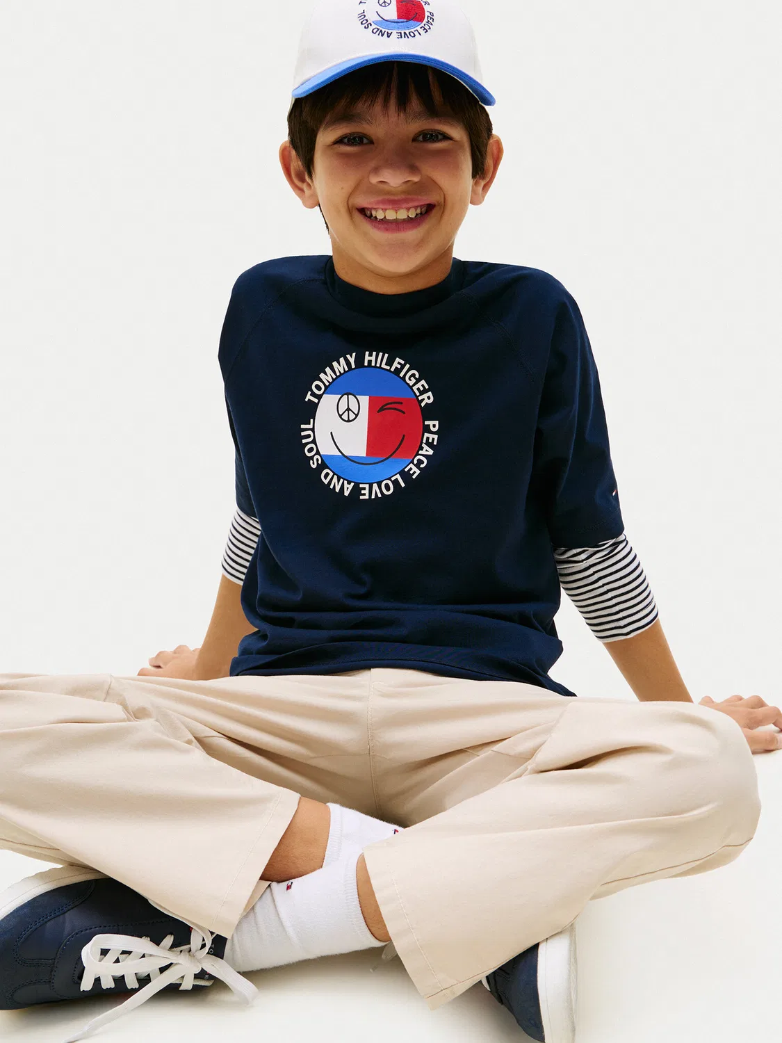 Футболка стандартного кроя для мальчика Smiley Flag Tommy Hilfiger, темно-синий — фото 4