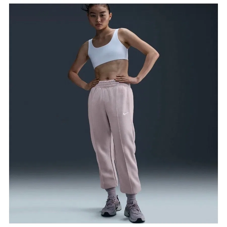 Спортивные брюки с высокой посадкой Nike Sportswear Essential Fleece Trousers, Бежевый — фото 2