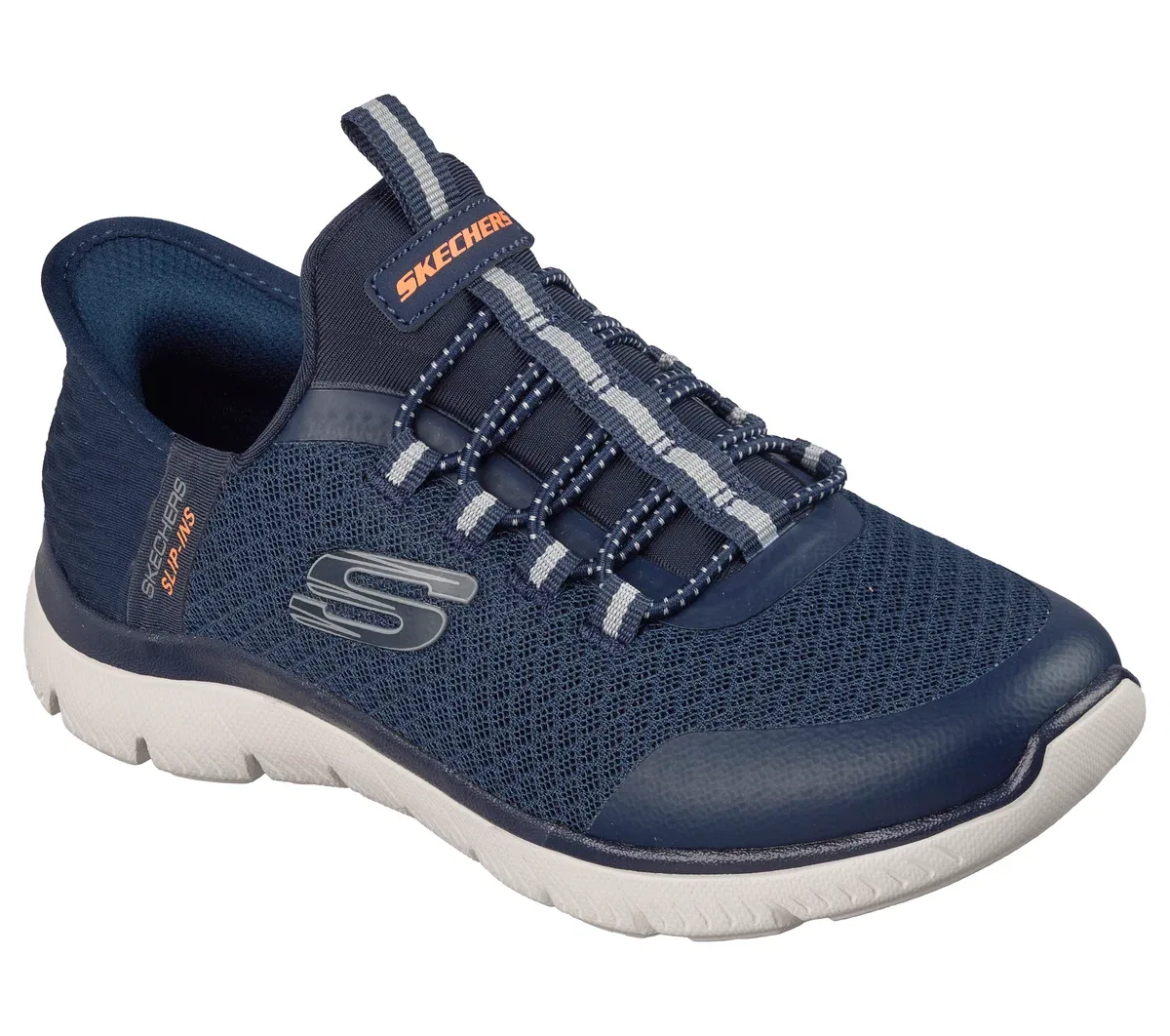 Детские слипоны Summits - High Range Skechers, тёмно-синий/оранжевый — фото 4
