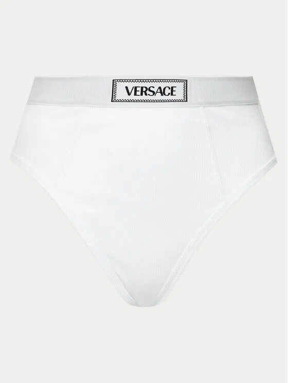 Классические трусы с высокой талией Versace, белый — фото 4