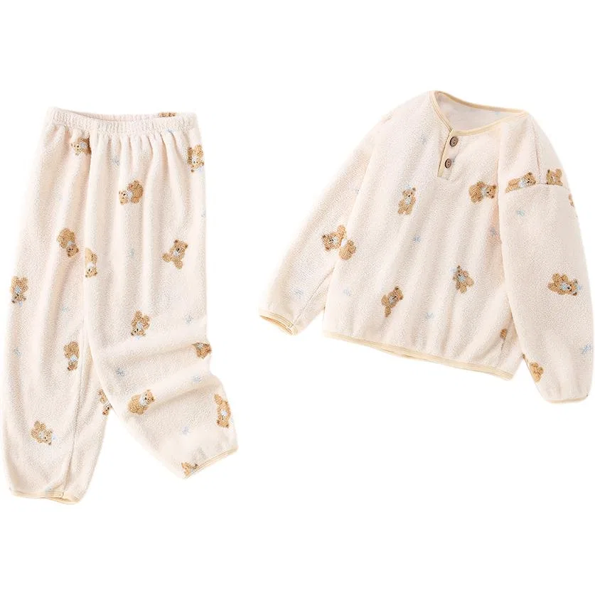 Детский комплект пижам Unisex Cotton Gene, Apricot Scarf Bear