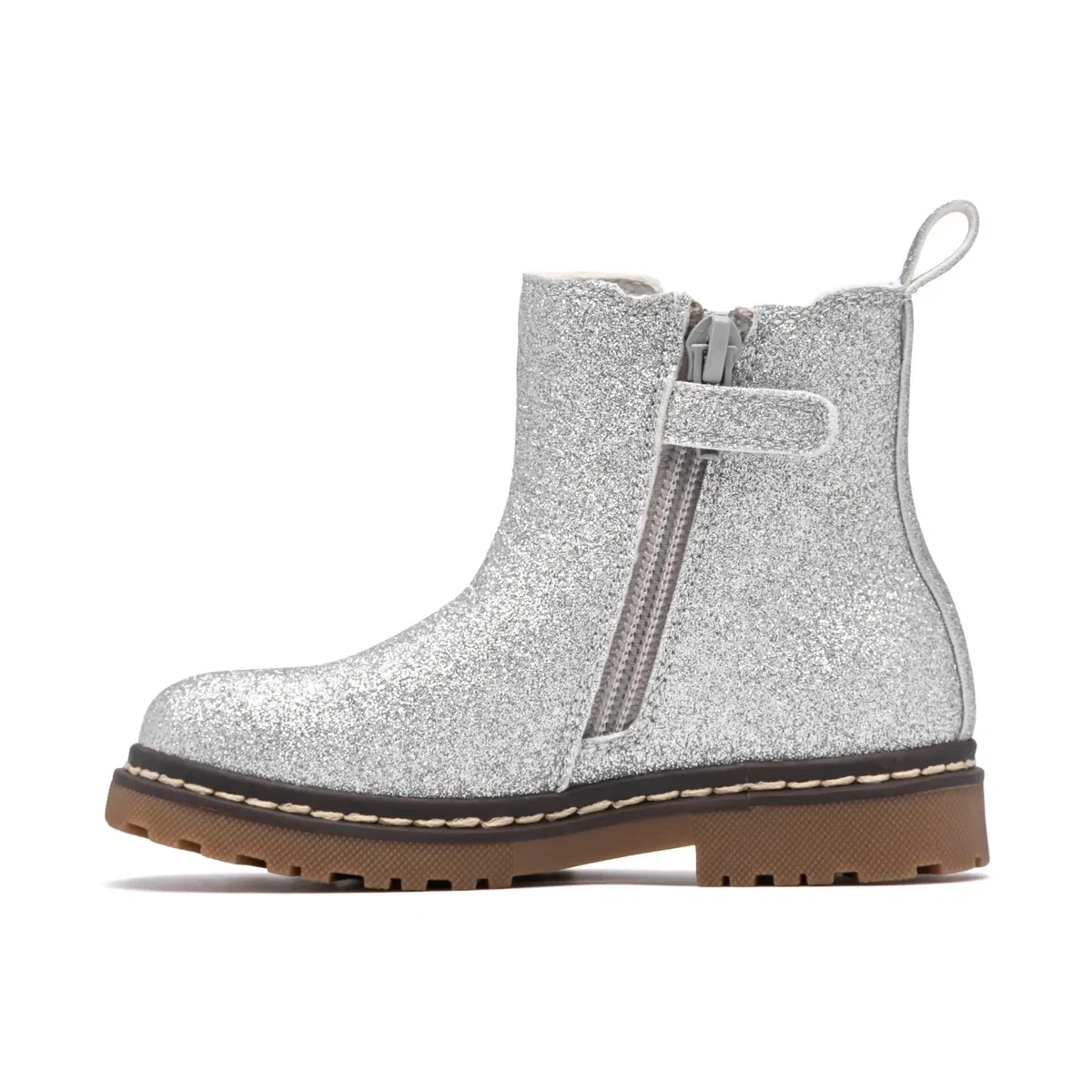 Детские челси с металлическим эффектом Adelaidefly Clarks, Silver — фото 2